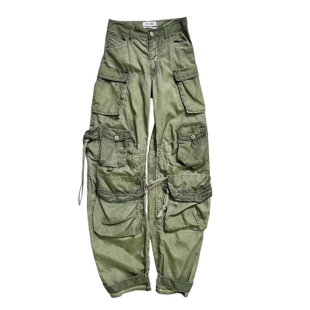 THE ATTICO‎ Fern Long Pant in Military Green - Picture 3 of 12